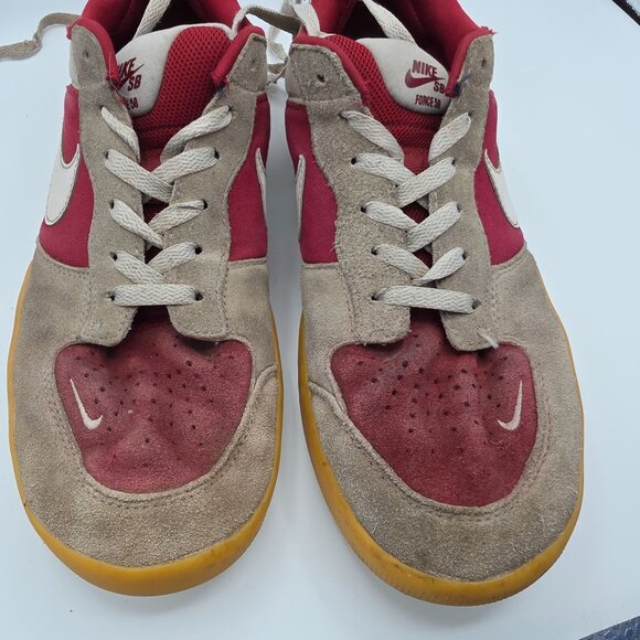 Nike SB Force 58 Team Red Gum Light Brown Mens Size 11.5 Sneaker Shoes Casual - Picture 10 of 13